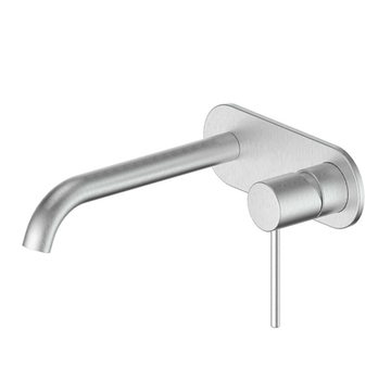 Greens Gisele Wall Basin Mixer with Plate Brushed Nickel