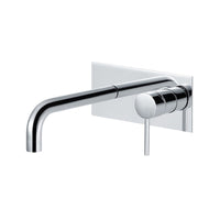 Meir Round Wall Basin Mixer and Curved Spout