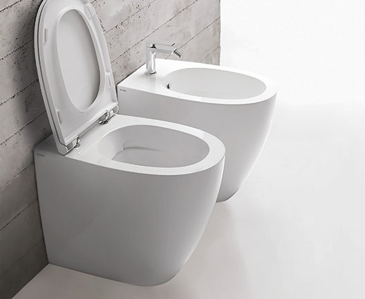 4ALL Senzabrida Floor Mounted Toilet Pan & Soft Close Seat Kit