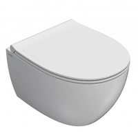 4ALL Senzabrida Compact Wall-Hung Toilet Pan & Soft Close Seat Kit - WHITE