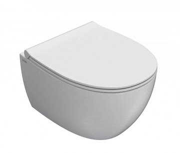 4ALL Senzabrida Compact Wall-Hung Toilet Pan & Soft Close Seat Kit - COLOUR
