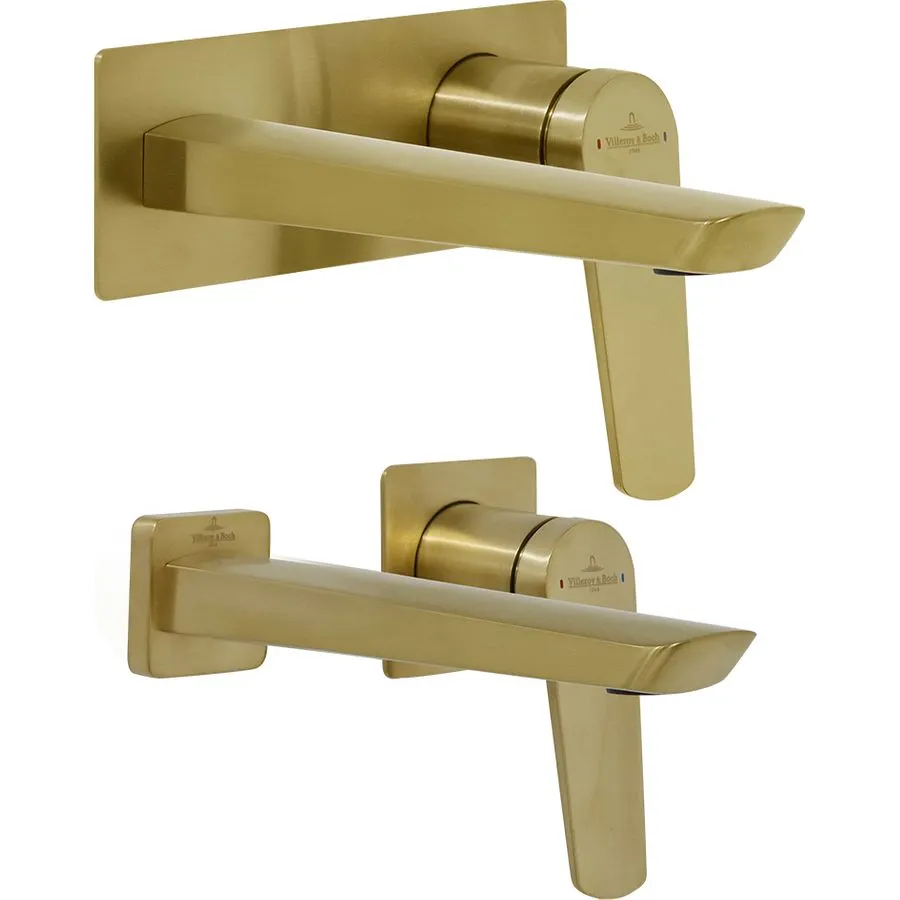 Villeroy & Boch Stratos Rectangular Shower Mixer Brushed Gold