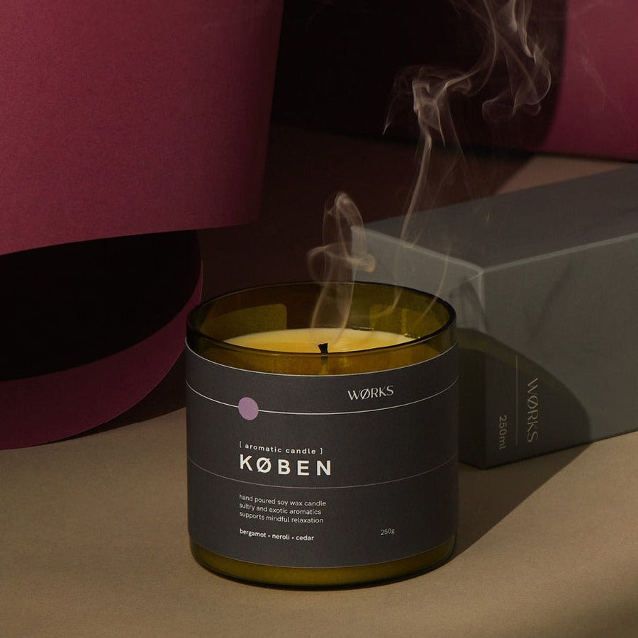 WØRKS - KØBEN Aromatic Candle | Bergamot, Neroli, Cedar