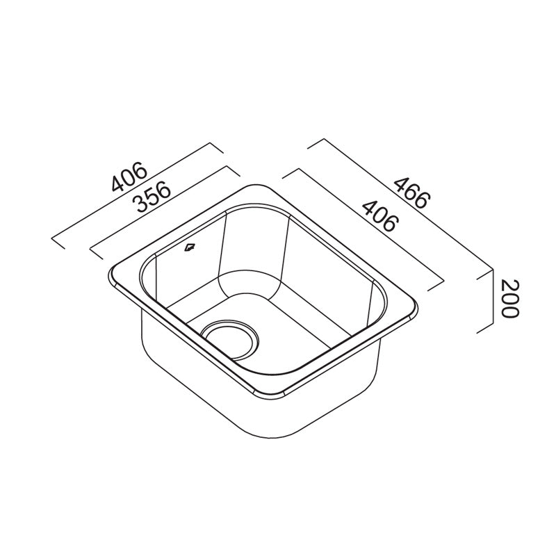 Abey The Hunter AL100 Single Bowl Laundry Sink