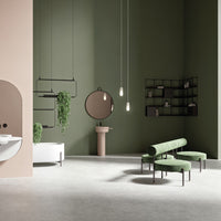 EX.T Arco Integrated Mirror, Taps, Washbasin and a Shelving System