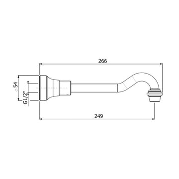 Armando Vicario Provincial Basin Spout - Chrome