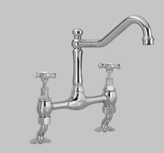 Astra Walker Olde English Kitchen Set With Stanmore Spout (Cross Handles)