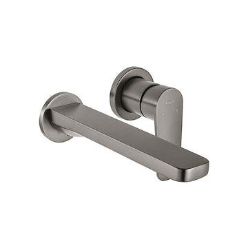 Argent Pace Wall Mounted Basin-Bath Mixer - Brushed Nickel