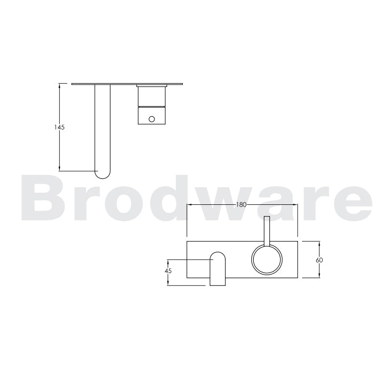 Brodware City Stik Wall Mixer Set Chrome - Metal Lever 1.9905.05.0.G1