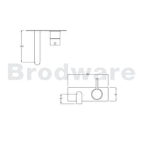 Brodware City Stik Wall Mixer Set Chrome - Metal Lever 1.9905.05.0.G1