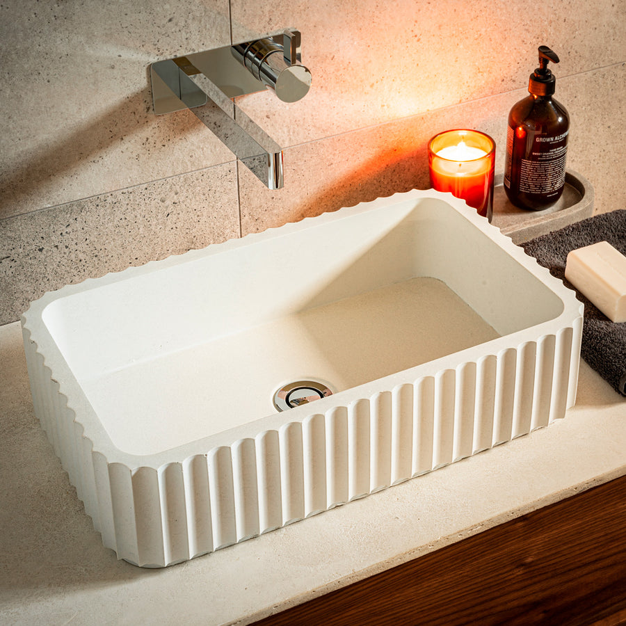 MEEK BATHWARE Doric Basins - Rectangle Built in - by Michael Mitris | The Source - Bath • Kitchen • Homewares