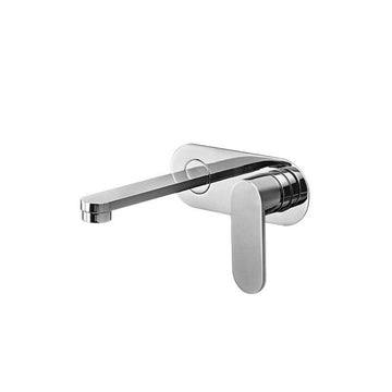 Parisi Ellisse Wall Mixer with Spout on Backplate - Chrome