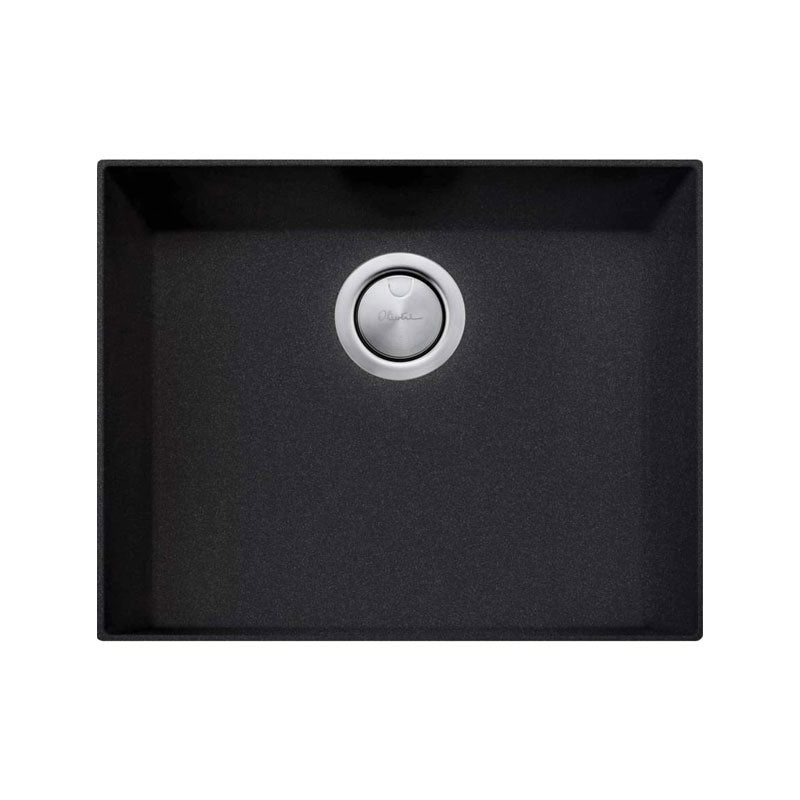 Oliveri Santorini Black Large Bowl Undermount Sink | ST-BL1560U