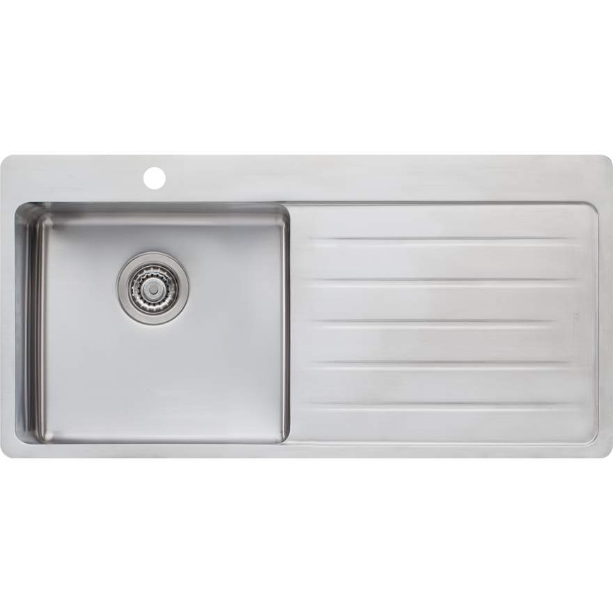 OLIVERI Sonetto Single Bowl Topmount Sink With Drainer | The Source - Bath • Kitchen • Homewares