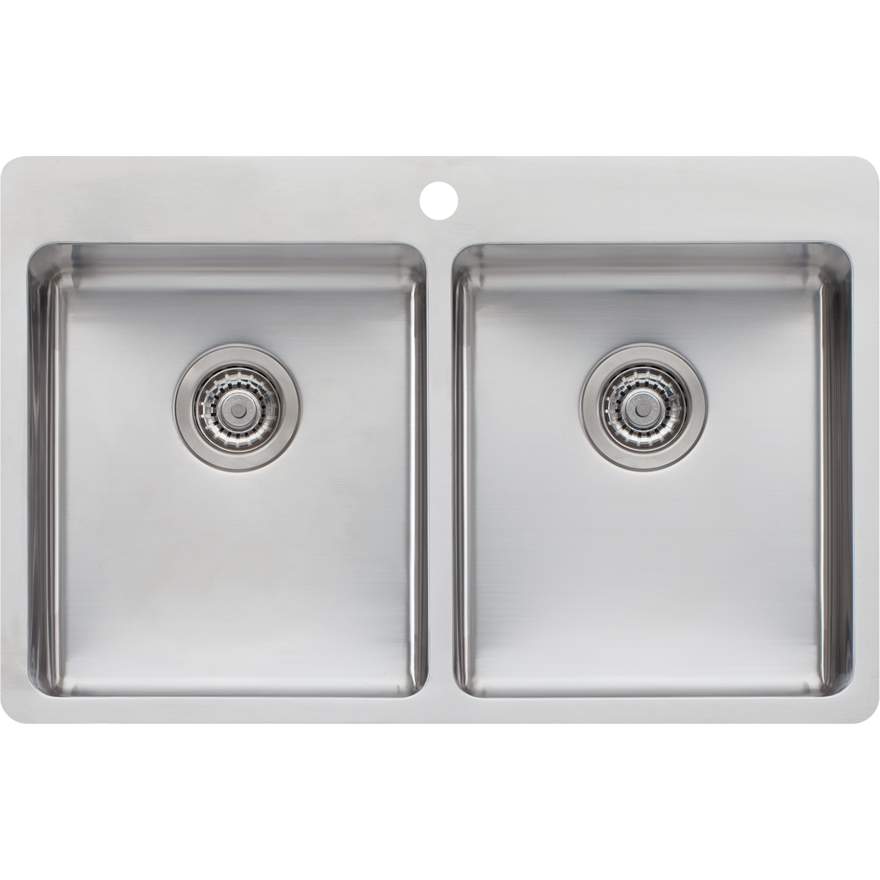 OLIVERI Sonetto Double Bowl Topmount Sink | The Source - Bath • Kitchen • Homewares