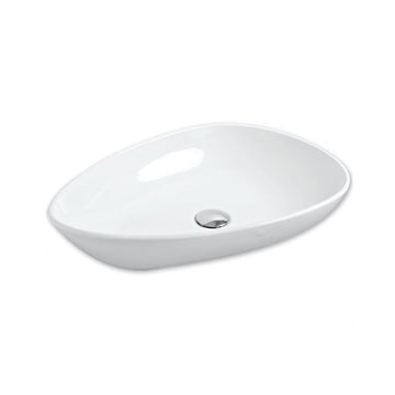 Argent Grace Teardrop Counter Top Basin - No Tap Hole - Gloss White