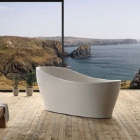 Argent Grace 1720mm Oval Freestanding Bath No Overflow - Gloss White