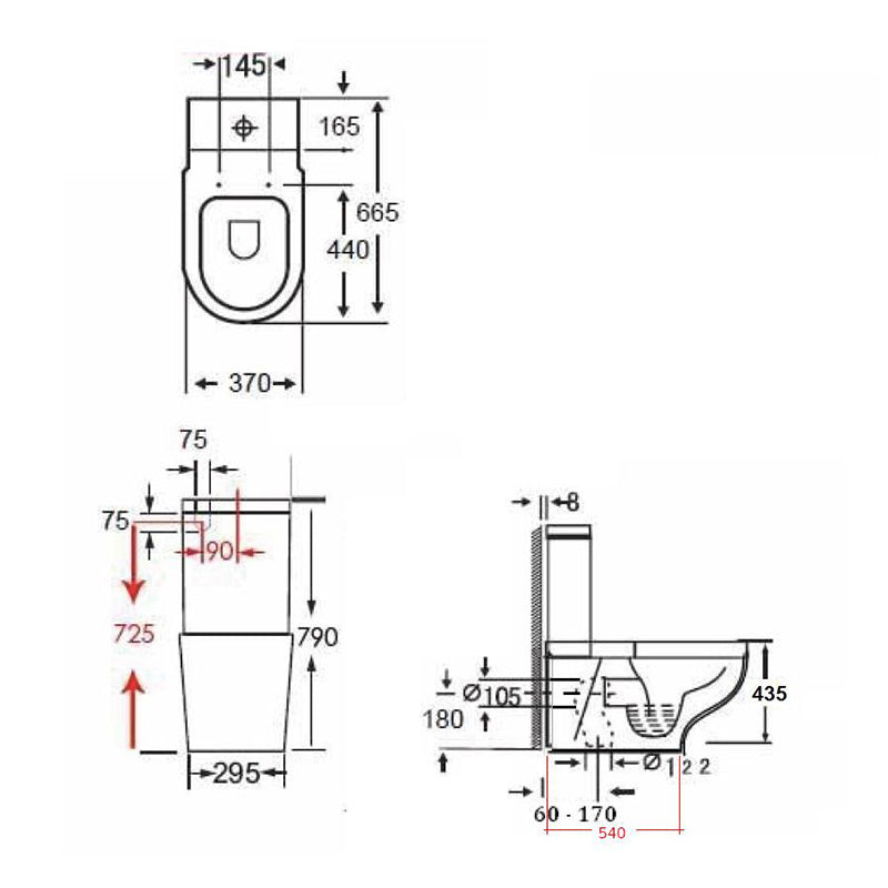 Turner Hastings Hartley Close Coupled Back to Wall Toilet Suite with Soft Close Quick Release Seat