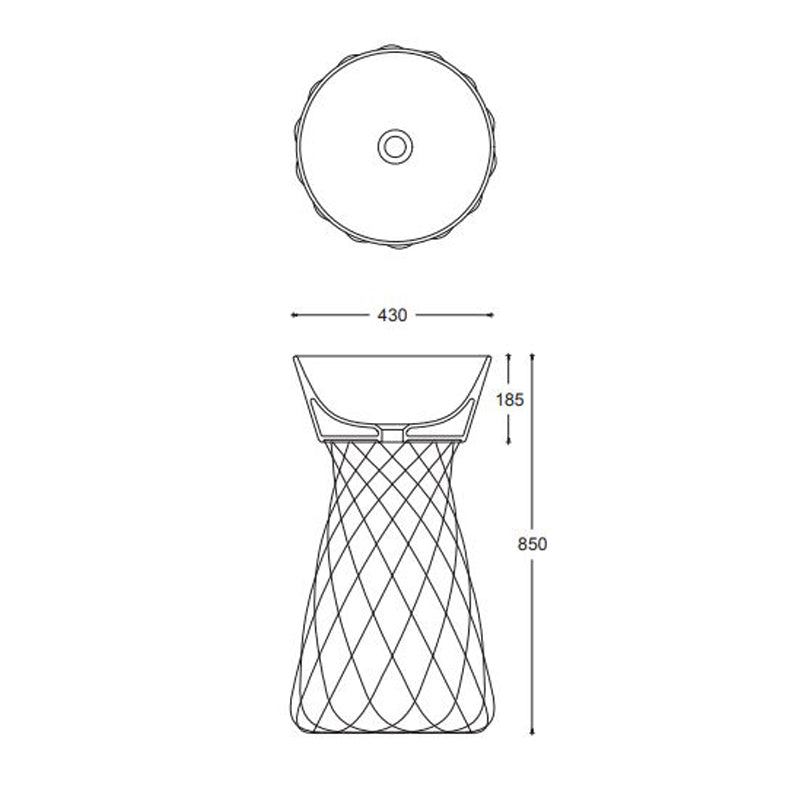 Parisi Wire Column - Black Basin-Black Frame – The Source