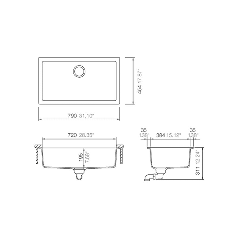 Abey SCHOCK Signus N-100XLY Undermount Sink