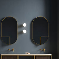 Ex.t Nouveau Shelf Mirror Brass