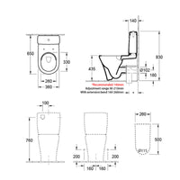 Villeroy & Boch O.novo 2.0 S or P-Trap DirectFlush BTW Toilet - Bottom Entry Inlet