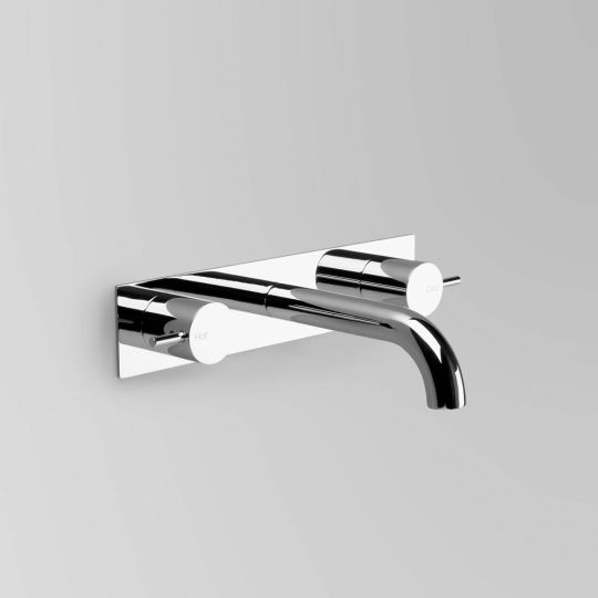 ASTRA WALKER Icon Wall Set with 150mm Spout on Backplate | The Source - Bath • Kitchen • Homewares