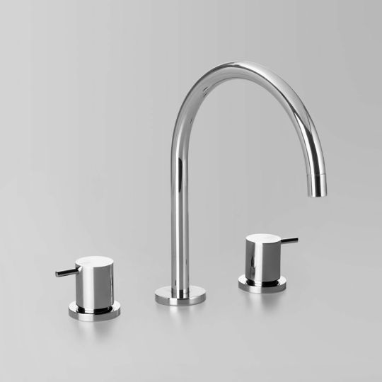 ASTRA WALKER Icon Hob Set with 200mm Swivel Spout Including Bodies & Tee | The Source - Bath • Kitchen • Homewares