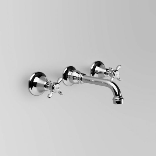 Astra Walker Olde English Wall Set With 160mm Spout, Cross Handles