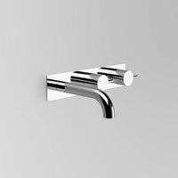 ASTRA WALKER Icon Wall Set Offset with 155mm Spout on Backplate | The Source - Bath • Kitchen • Homewares