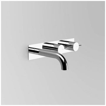 ASTRA WALKER Icon Wall Offset with 200mm Spout on Backplate | The Source - Bath • Kitchen • Homewares