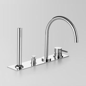 ASTRA WALKER Icon Hob Set with Hand Shower, Divertor, Mixer on Backplate | The Source - Bath • Kitchen • Homewares