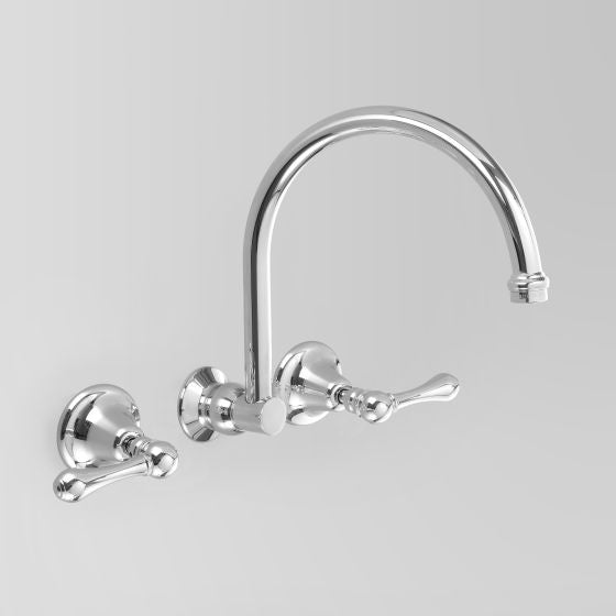 Astra Walker Olde English Wall Set With 260mm Swivel Spout, Metal Lever Handles (A51.28.ML)