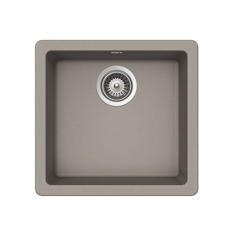 Abey SCHOCK Quadro Topmount-Undermount Single Bowl Sink - Concrete