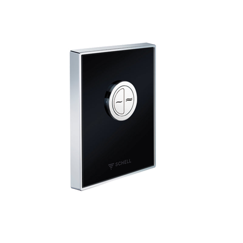 Schell Ambition Eco WC Flush Plate | Black Glass