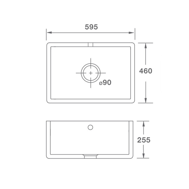 Shaws Shaker Single 600 Fireclay Butler Sink