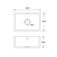 Shaws Shaker Single 600 Fireclay Butler Sink