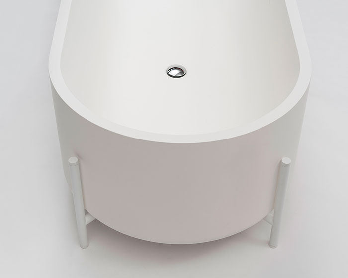 Ex.t STAND - Bathtub with swivel siphon. White Stand