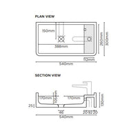 Nood Co Shelf 02 Wall Hung Basin Custard