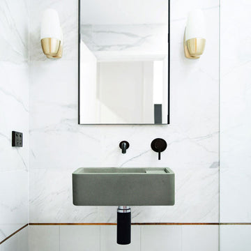 Nood Co Shelf 02 Wall Hung Basin Mid Tone Grey