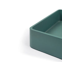 Nood Co Vesl Square Basin Wall Hung Teal