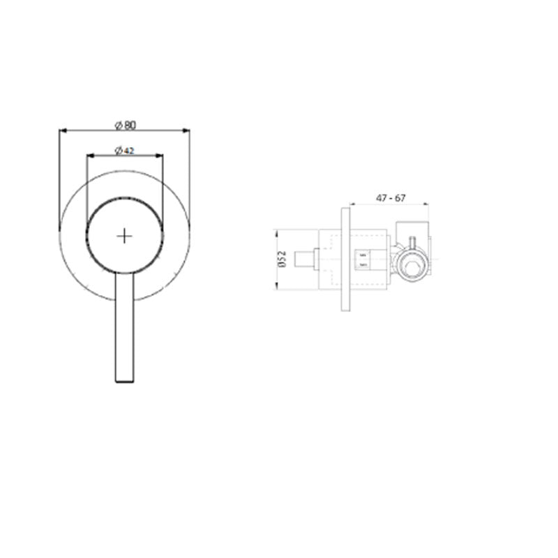 Villeroy & Boch Architectura Pin Shower Mixer - Chrome