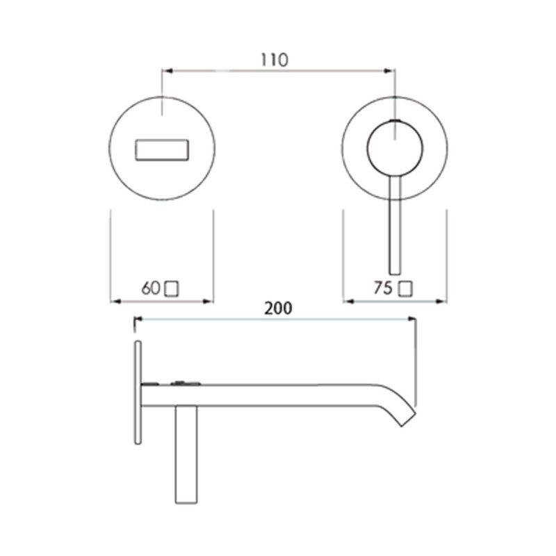 Villeroy & Boch Dawn Wall Mounted Basin Mixer - Chrome