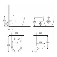 Argent Grace Neu Wall Faced Toilet Package