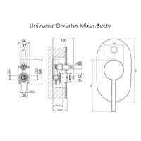 Villeroy & Boch Dawn Diverter Mixer - Chrome