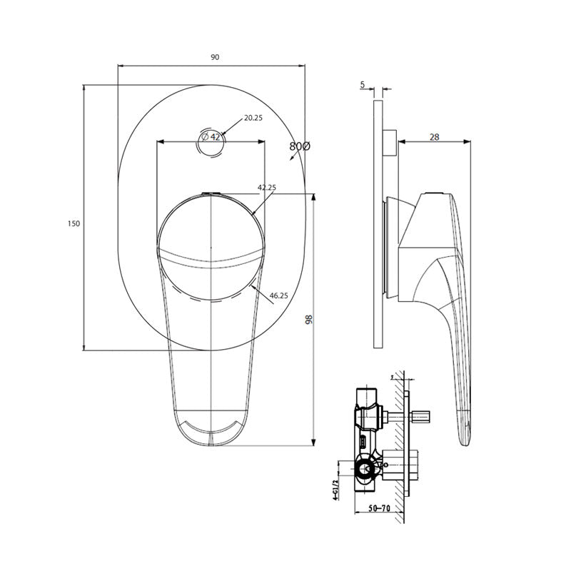 Villeroy & Boch Start Diverter Mixer - Chrome