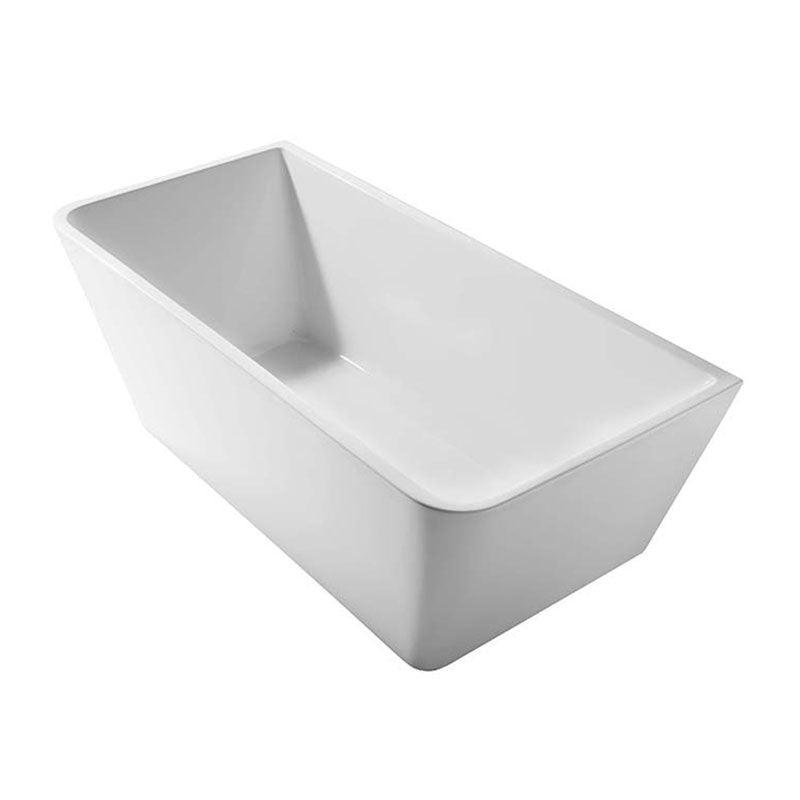 Argent Vista 1700mm Back To Wall Acrylic Freestanding Bath No Overflow - Gloss White